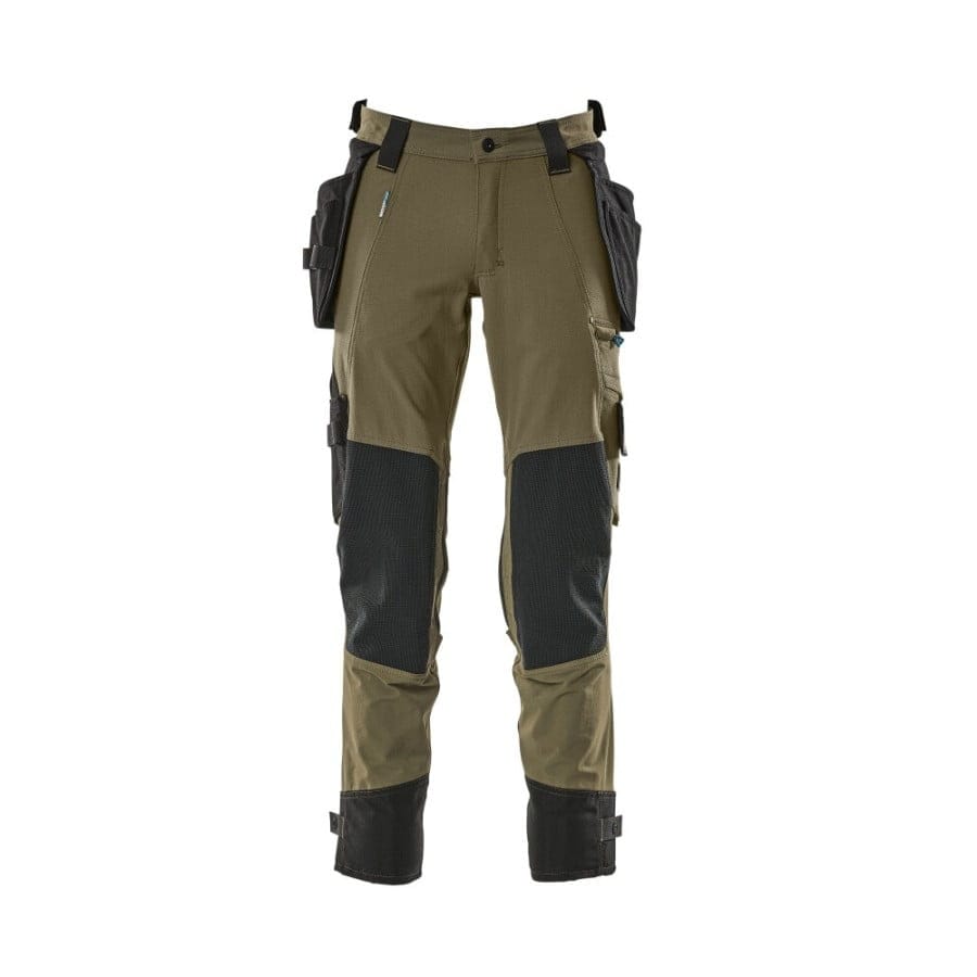 Buks med hængelommer Mosgrøn