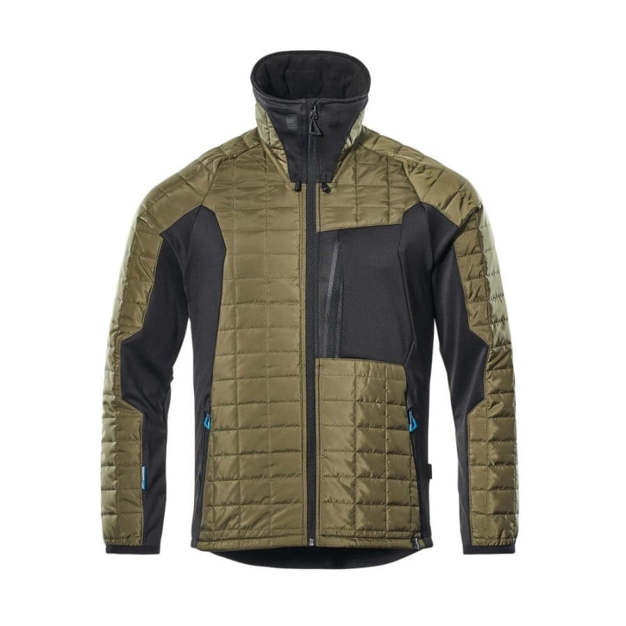 Termojakke mosgrøn, sort